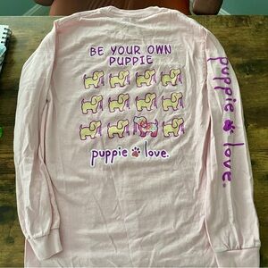 Puppie Love Pink Long Sleeve Tee